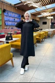 Önden İki Cepli Sade Basic Uzun Tunik Pantolon İkili Spor Takımı - 03067.003 - Siyah - 5