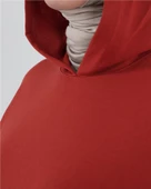 Atlas Kapşonlu Uzun Sade Basic Sweatshirt - 03007.030 - Kiremit - 4