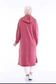 Atlas Kapşonlu Uzun Sade Basic Sweatshirt - 03007.101 - Gül Kurusu - 7