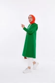 Eflin Yakadan Bağlamalı Kapşonlu Uzun Sweatshirt - 03030.111 - Benetton Yeşil - 2