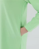 Atlas Kapşonlu Uzun Sade Basic Sweatshirt - 03007.203 - Açık Yeşil - 7