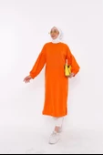 Hira Balon Kol Midi Boy Sade Basic Sweatshirt - 03031.036 - Oranj thumbnail 1