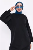 Hira Balon Kol Midi Boy Sade Basic Sweatshirt - 03031.003 - Siyah - 7