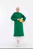 Hira Balon Kol Midi Boy Sade Basic Sweatshirt - 03031.111 - Beneton Yeşil thumbnail 9