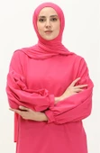 Hira Balon Kol Midi Boy Sade Basic Sweatshirt - 03031.025 - Fuşya - 4