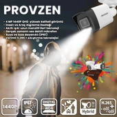 Provzen Hikvision 13 İp Kameralı 4mp Hibrit Colorvu Kamera Seti - 2