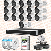 Provzen Hikvision 16 Kamera İp Set 7/24 Renkli Colorvu Mikrofonlu - 1