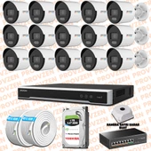 Provzen Hikvision 15 Kamera İp Set 7/24 Renkli Colorvu Mikrofonlu - 1