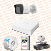 Provzen Hikvision 1 İp Kameralı 4mp Hibrit Colorvu Kamera Seti - 1