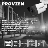 Provzen Hikvision 15 Kameralı İp Kamera Seti 1080p Mikrofonlu - 2