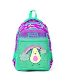 Coral High Kids Su Yeşili Pembe Üç Bölmeli Okul Çantası 23491 - 1