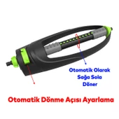 Tablalı Hareketli Çok Fonksiyonlu Su Fıskiyesi 19 Nozzle Dönerli Bahçe Çim Sulama Aparatı Plastik - 5