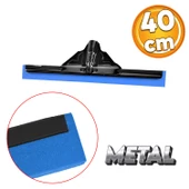 Çekpas Çekçek Yersil 40 cm Geniş Kalın Metal İşyeri Cam Zemin Yer Temizleme - 1