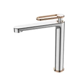 Zeta Çanak Tıpı Lavabo Bataryası - Krom/Parlak Bakır - 1