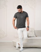 Paul Martin Bisiklet Yaka Önü Baskılı Pamuklu Basic Regular Fit T-shirt thumbnail 4
