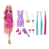 JDC85 Barbie Upuzun Muhteşem Saçlı Bebekler Pembe Saçlı Bebek - 3