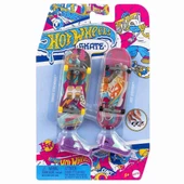 HXL17 Hot Wheels Skate Retro Temalı İkili Parmak Kaykay ve Ayakkabı Paketi - 4