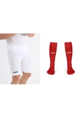 Diadora Beyaz Halı Saha Şortu - 40-45 Uzun Futbol Çorabı - DDSET-ANT001 - 1