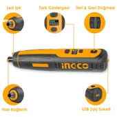 Ingco USB Şarjlı Li-ion Akülü Akıllı Vidalama Tornavida Seti - 2