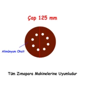 Delikli 125 mm Cırt Zımpara 120 Kum Kaporta Duvar Metal Mobilya Cila Parlatma Zımparalama 5 Adet - 3