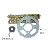 Honda Cbr 125 R Performans Zincir Dişli Takımı Arka 38T -Ön 16T Oringli Gold Zincir(2011-18)_Supermoto - 1