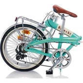 BIANCHI FOLDING NEW VINTAGE KATLANIR BİSİKLET 290H 20 JANT 7 VİTES CELESTE KREM CK16 GLOSSY thumbnail 3