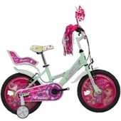 BİSAN ROSE KIZ ÇOCUK BİSİKLETİ 26CM V 16 JANT MİNT YEŞİL PEMBE - 1