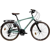 CARRARO ELITE 804 ERKEK ŞEHİR BİSİKLETİ 480H V 28 JANT 24 VİTES MAT TURKUAZ KAHVE BAKIR - 1