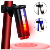FORTE GT BİSİKLET ARKA ÇAKAR 3 RENK USB 360° DERECE LED KIRMIZI XBYC6162 - 1