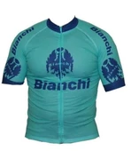 BIANCHI BİSİKLET FORMASI KISA KOL DİK YAKA FERMUARLI CELESTE S BEDEN - 1