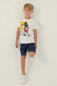 Minnie Mouse Lisanslı D4883 Beyond T-Shirt ve Şort Alt Üst Erkek Çocuk Takımı - 5