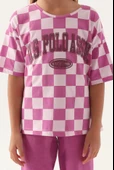 U.S. Polo Assn. Lisanslı US1811 Plaid T-Shirt ve Kapri Alt Üst Kız Çocuk Takımı - 9
