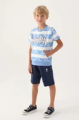 U.S. Polo Assn. Lisanslı US1701 Kangaroo T-Shirt ve Kapri Alt Üst Erkek Çocuk Takımı - 4