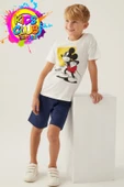 Minnie Mouse Lisanslı D4883 Beyond T-Shirt ve Şort Alt Üst Erkek Çocuk Takımı - 2