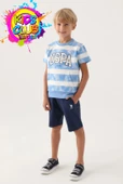 U.S. Polo Assn. Lisanslı US1701 Kangaroo T-Shirt ve Kapri Alt Üst Erkek Çocuk Takımı - 1
