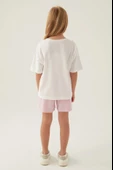 Barbie Lisanslı L1703 Patterned T-Shirt ve Şort Alt Üst Kız Çocuk Takımı - 6
