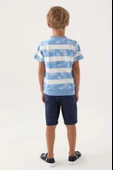 U.S. Polo Assn. Lisanslı US1701 Kangaroo T-Shirt ve Kapri Alt Üst Erkek Çocuk Takımı - 5