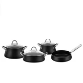 CHEF RUBENIS BESTCOOK LUXURY 7 PARÇA TENCERE SETİ SİYAH RC100 - 1
