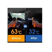 Tüm Araçlar İçin Araba Ön Cam Güneşlik Katlanabilir Güneşlik Şemsiye Ön Cam Gölgelik ESNEK thumbnail 2