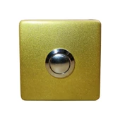 Paslanmaz Tek Kontak Zil Butonu - Altın Renk thumbnail 1