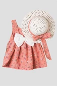 Kız Bebek Elbise Şapkalı Takım thumbnail 5