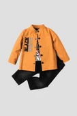 Erkek bebek ceketli takım kot pantolon sweatshirt spor ceket üçlü takım pamuklu - 1