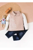 Erkek Bebek Polo Takım Kot Pantolon Üst İkili Takım - 11