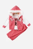 Star Nakışlı Yelekli Bebek 3lü Takım - 4