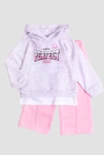 Perfect Baskılı Kapüşonlu Oversize  Alt Üst Bebek Çocuk Eşorfman Takımı - 1