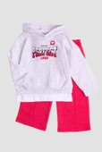Perfect Baskılı Kapüşonlu Oversize  Alt Üst Bebek Çocuk Eşorfman Takımı - 1