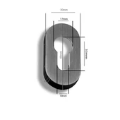 Algatec Paslanmaz Rozet - Oval - Yale Tip - 2