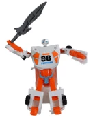 Ctoy Robota Dönüşebilen Araba Turuncu Beyaz thumbnail 2