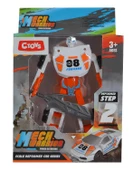 Ctoy Robota Dönüşebilen Araba Turuncu Beyaz thumbnail 1