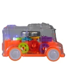 Ctoy Işıklı Sesli Şeffaf Minibüs Turuncu - 2